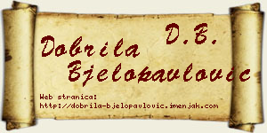 Dobrila Bjelopavlović vizit kartica